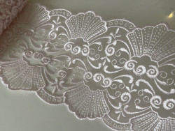 Dentelle rose  de 11 cm de largeur