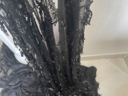 Tissus dentelle noir habillement